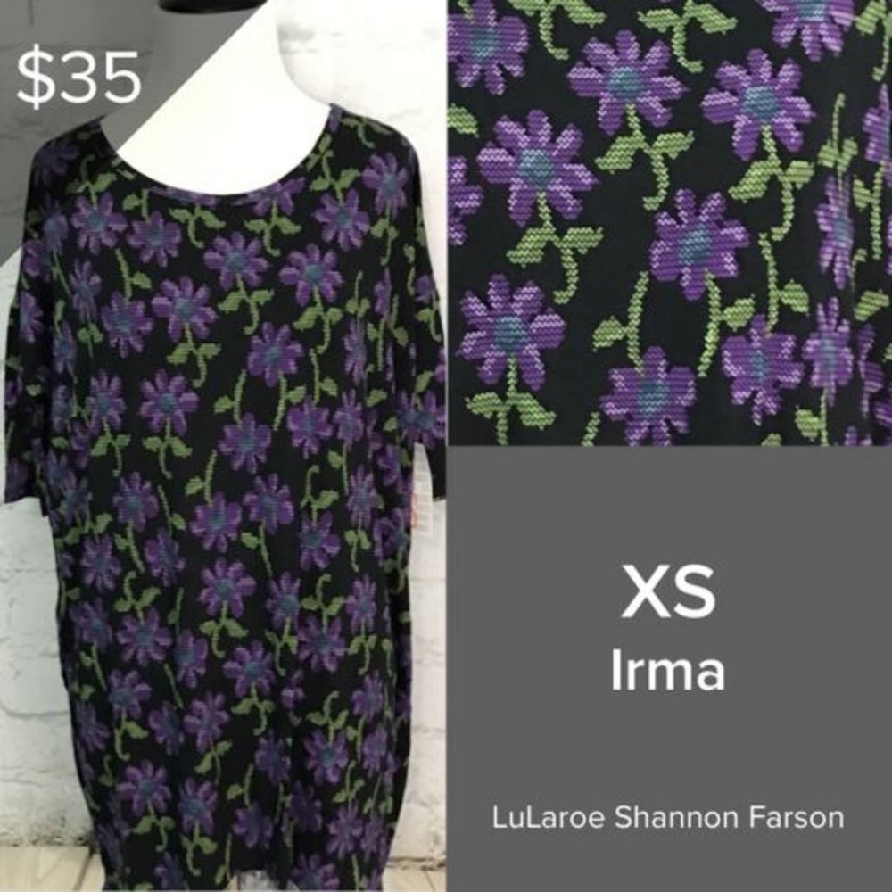 NWT Lularoe Irma Short Sleeve Top Blouse Shirt